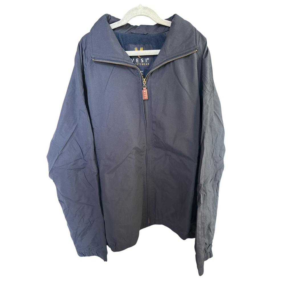 Vesi Sportswear Full Zip Bomber Jacket Water‎ Resistant Navy Blue Size M